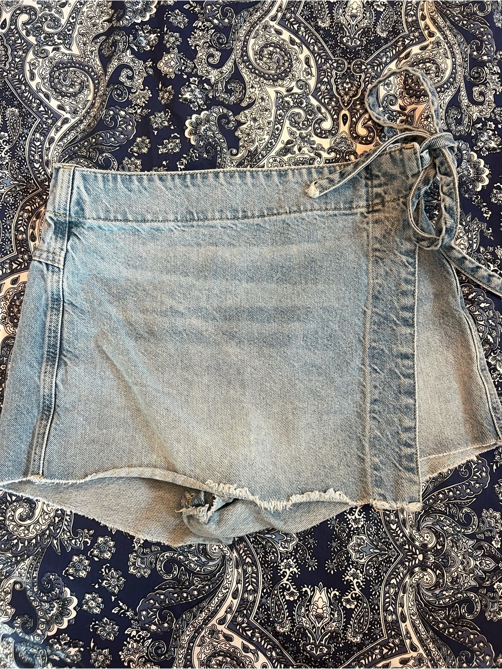 We The Free Light Blue Denim Skort - Picture 2 of 5
